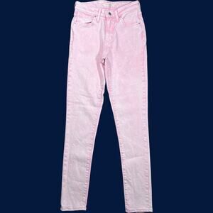 Levi's 26 Y2K Pink Skinny Jeans High Rise Pastel Minimalist